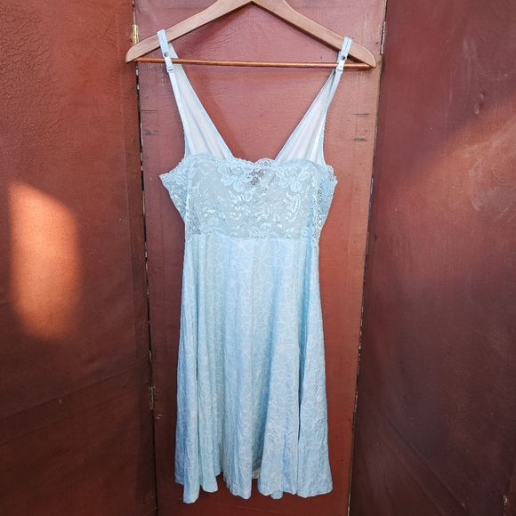 La Vie en Rose Blue Floral Slip Dress Size S - Picture 3 of 4
